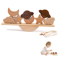 Montessori Wooden Seesaw Threading Blocks